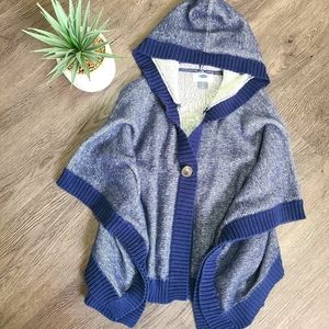 Old Navy 5T hooded blue poncho